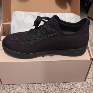 Women's Vessi Waterproof Travel Black Knit Sneakers
